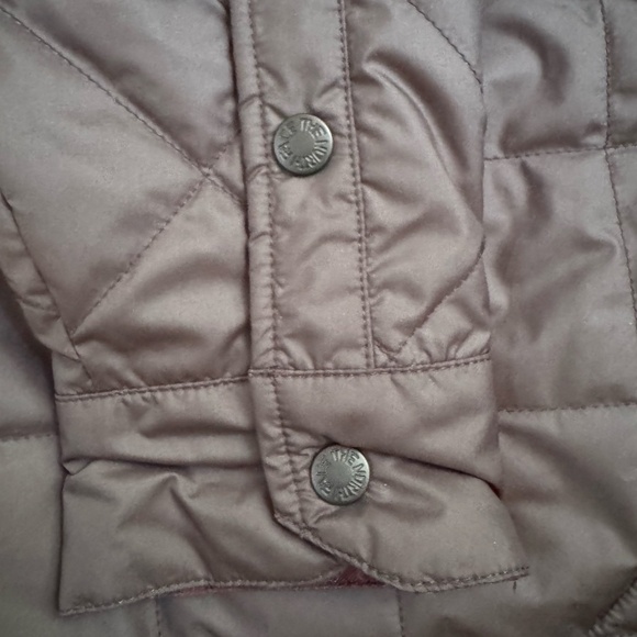 North Face Reversible Quilted Shirt Jacket Men's Medium Black & Burgundy - Picture 3 of 8